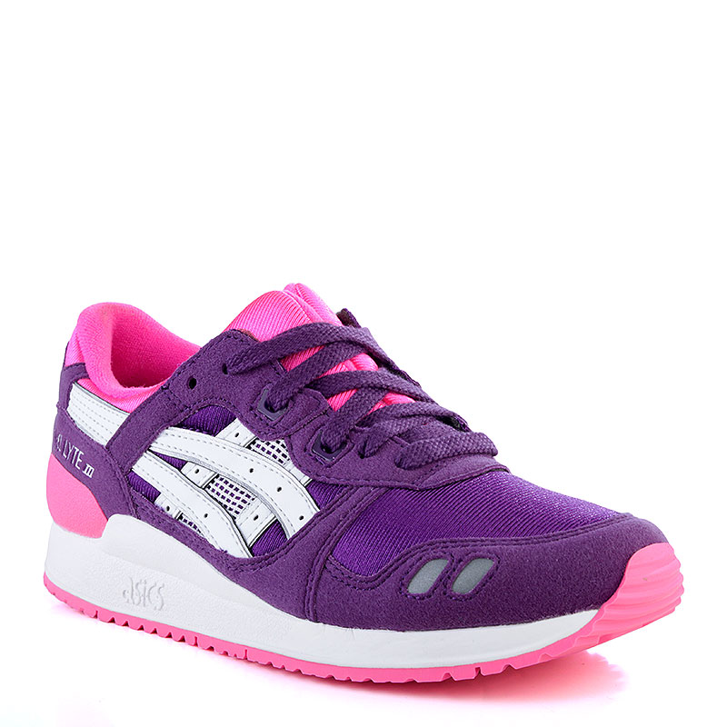 Asics gel lyte iii white pink purple best sale